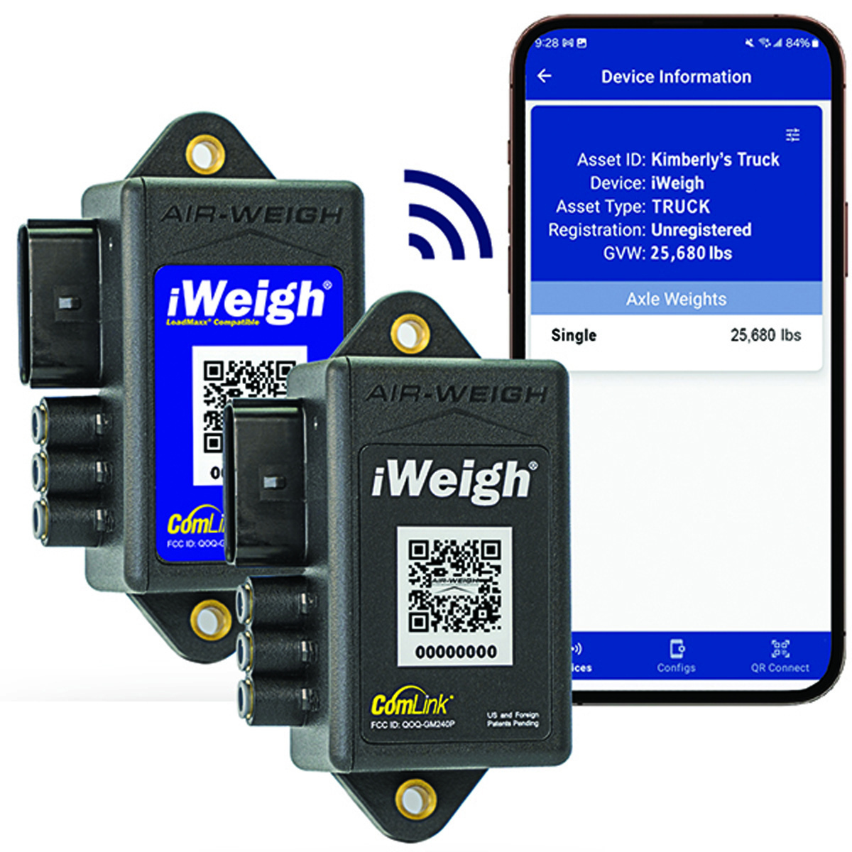 Air weigh on board scales iweigh