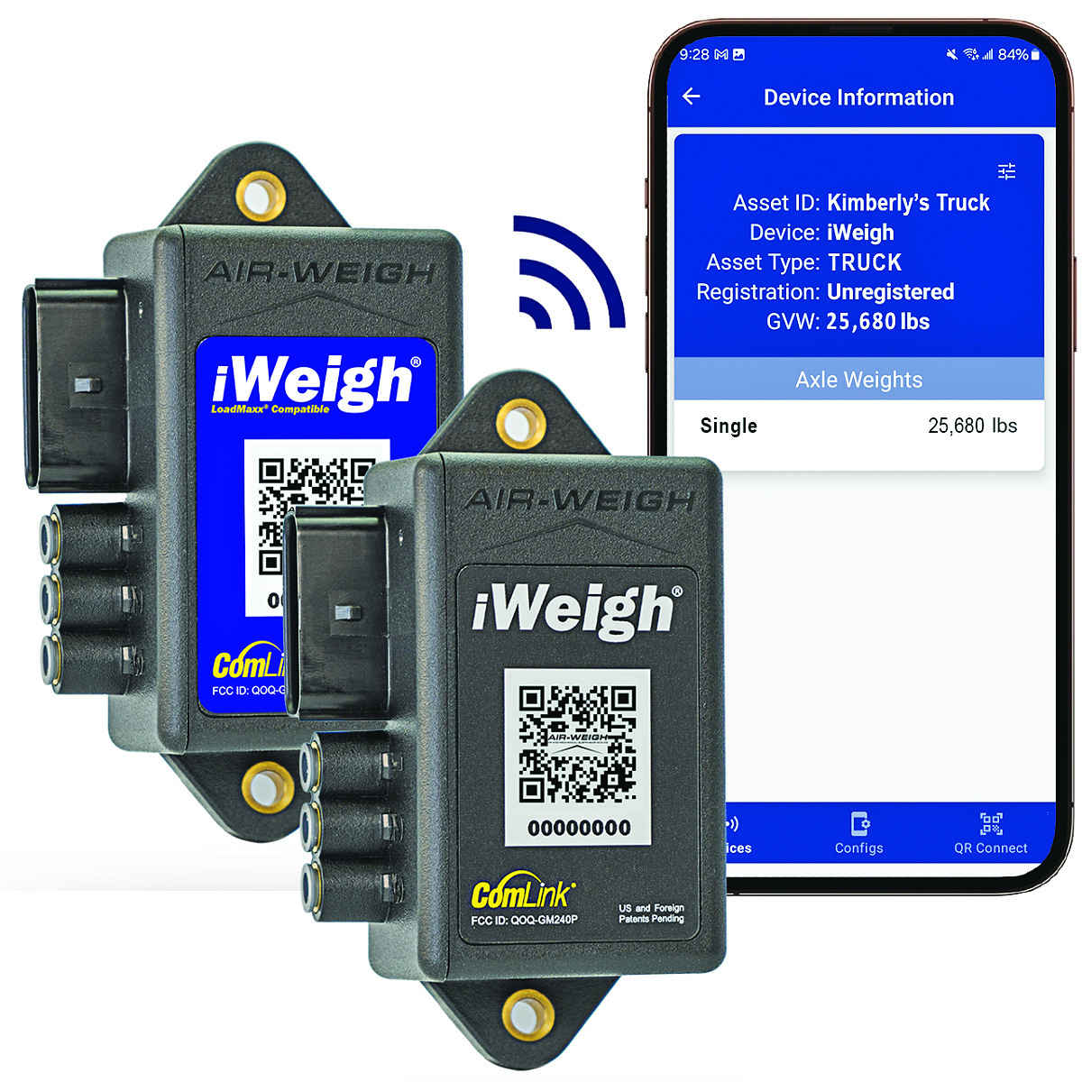 Air weigh on board scales iweigh