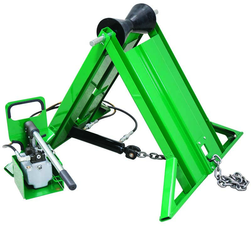 McElroy hydraulically adjustable pipe stand