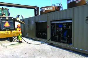 Go Station Working At Remote Mine