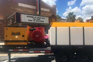 Vac Trons 6000Th Vacuum Excavator Unit And Star Of Logan Lucky In Front Of Marquee